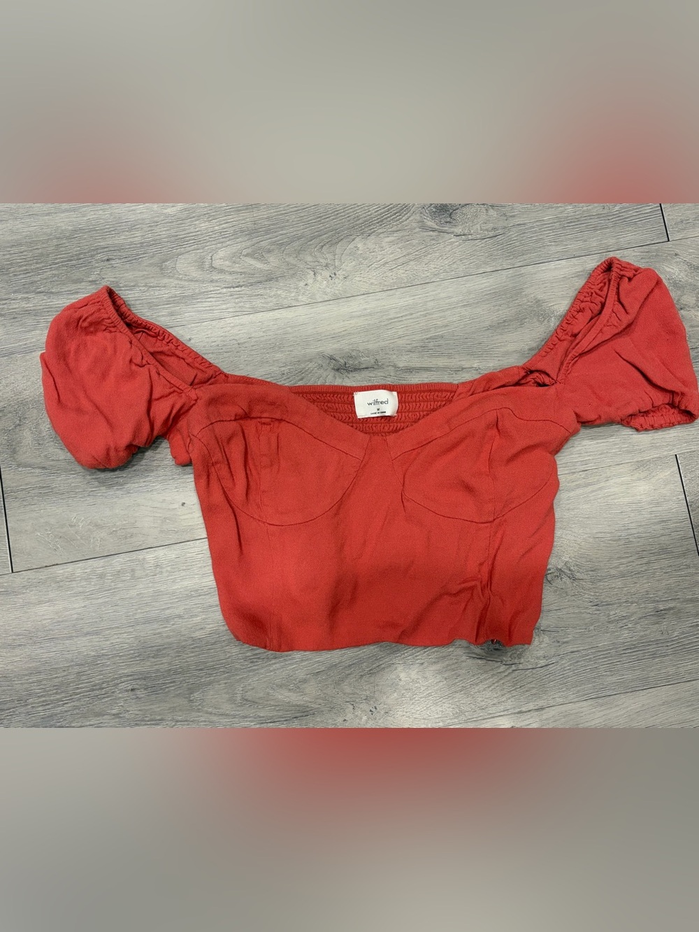 Wilfred Women's Red Crop Top Size Medium Like New